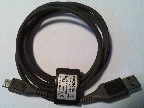 Nokia CA-101 USB to micro-USB cable